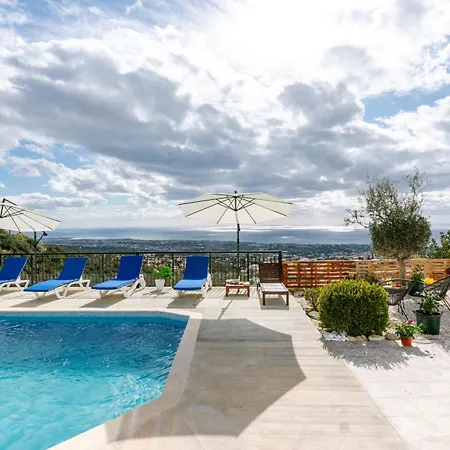 Semesterbostad Dream In Tala With Private Pool, Sea & Mountain Views & Garden Retreat Paphos