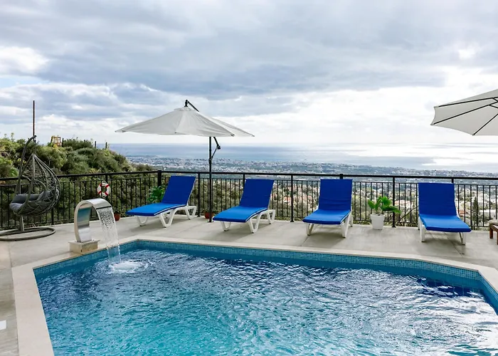 別荘 Dream In Tala With Private Pool, Sea & Mountain Views & Garden Retreat