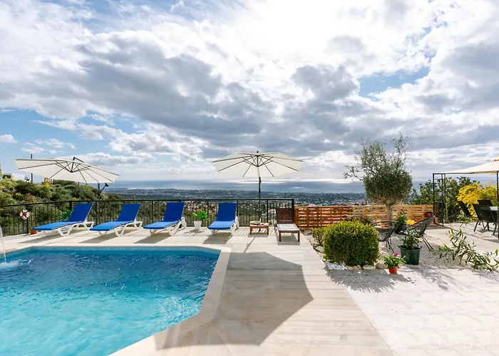 別荘 Dream In Tala With Private Pool, Sea & Mountain Views & Garden Retreat パ フォス