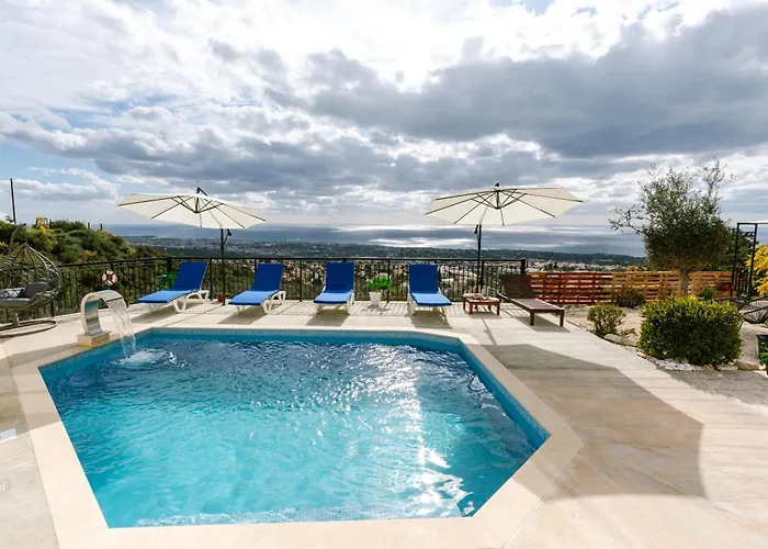 別荘 Dream In Tala With Private Pool, Sea & Mountain Views & Garden Retreat